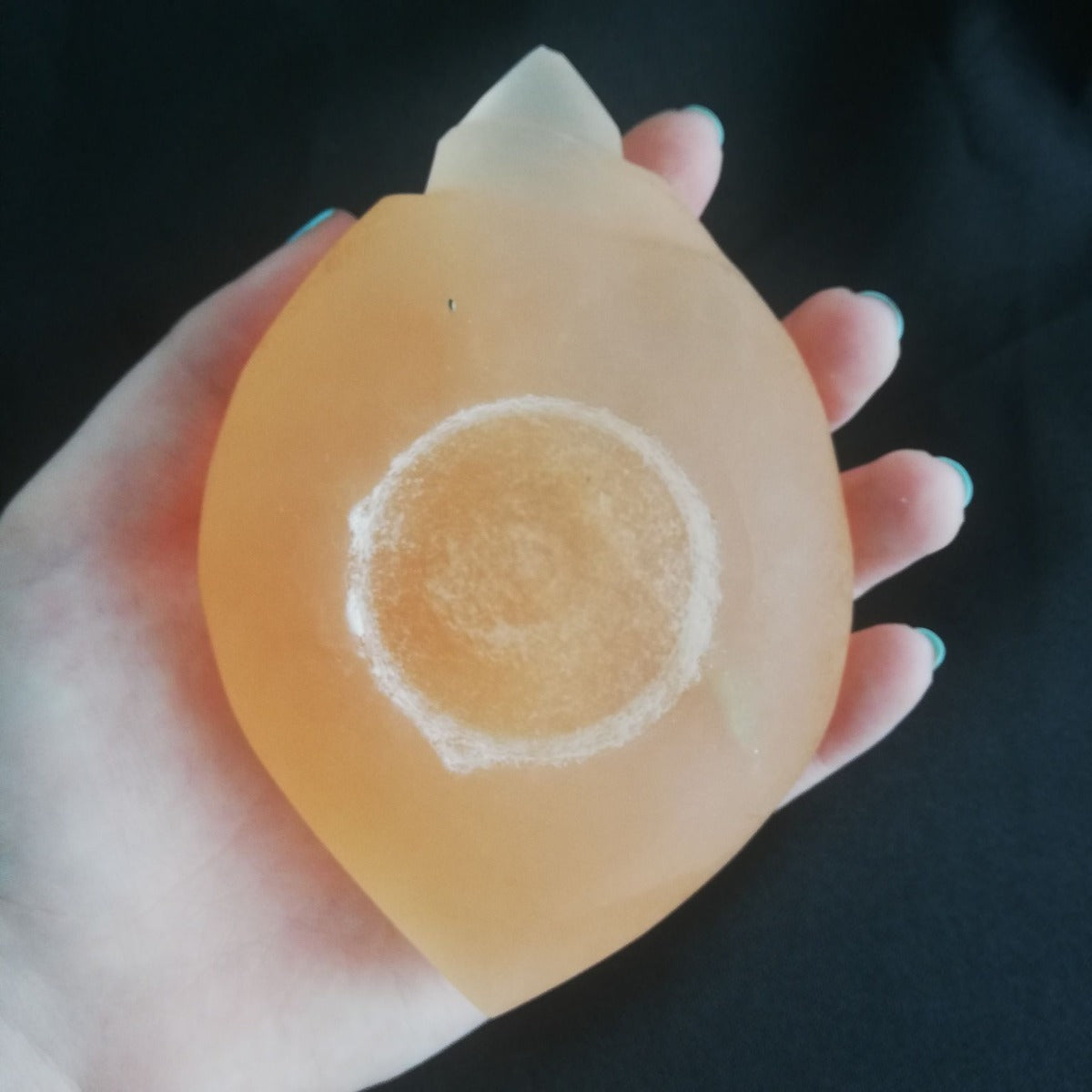 Selenite Tealight Holder - Shell - Peach Selenite Tealight Holder - Shell - Peach